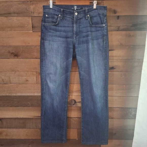7 For All Mankind Austyn Relaxed Straight Leg Jeans Men Size 33 - Picture 1 of 9
